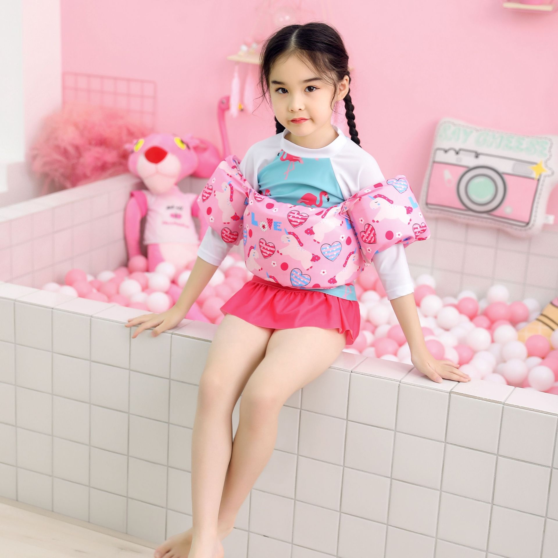 Children vest arm floating swimwear- Unicorn